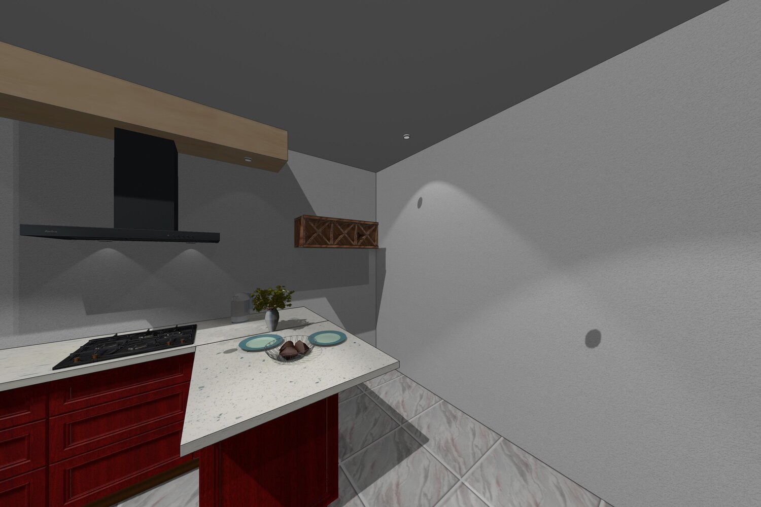 интерьер в pro100, кухни, кухня в стиле, дизайн интерьера, 3d sketchup интерьер