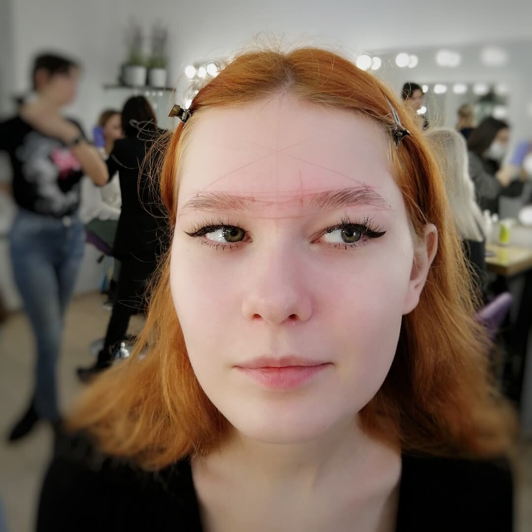 брови, окрашивание бровей, девушка, брови коррекция, redhead freckles