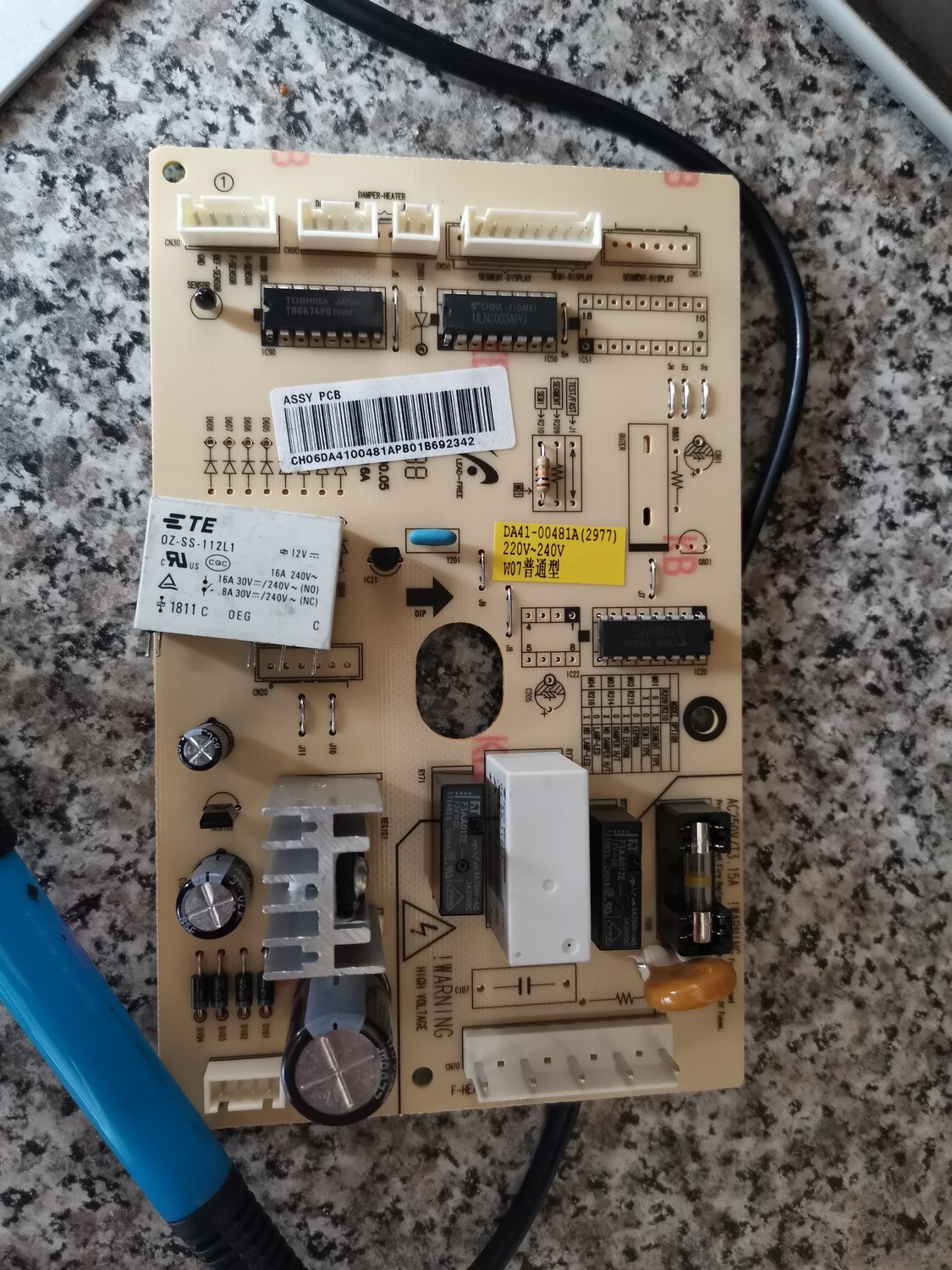 плата холодильника samsung da41-00482a, da41-482a, плата управления, samsung da41-00482a, модуль управления
