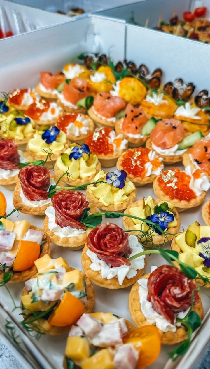 закуски, вкусные закуски, тарталетки для фуршета, тарталетки, закуски тарталетки