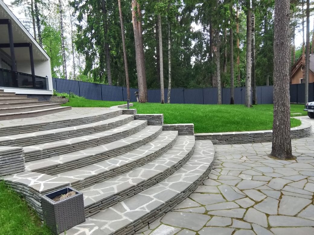 дорожки из гранита, лестница из гранита, лестница из тротуарной плитки, плитняк дорожки ландшафт, ступеньки из тротуарной плитки