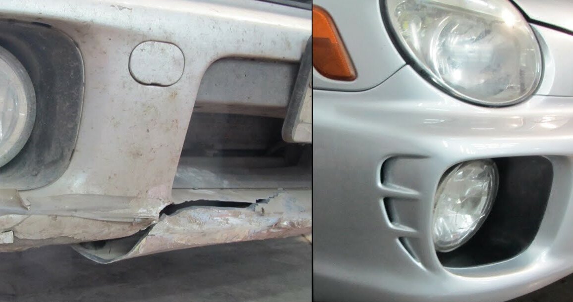 ремонт бампера, восстановление пластика бампера, покраска бампера, wrx sti va губа переднего бампера, кузовной ремонт
