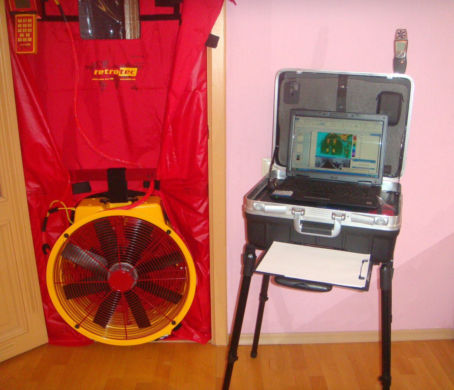 аэродверь тепловизор, аэродверь, аэродверь retrotec, bytovoy ventilyator, оборудование