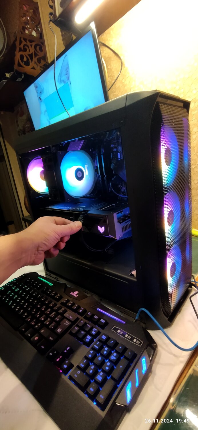 компьютер, компьютере, корпус aerocool aero one frost, пк игровой, компьютеры игровые