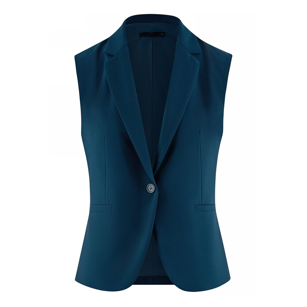 жилет синий oodji, женские жилетки, женский жилет, жилет oodji ultra, жилет женский классический