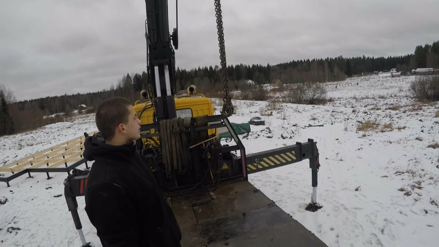 бурение под свай ямоуром, забивные сваи, забивка свай, сваи, ponsse ergo c5