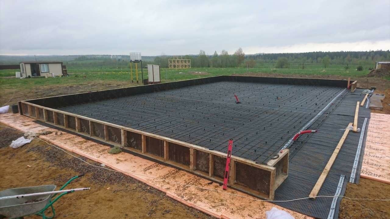 фундамент монолитный, шведская плита фундамент, фундаментная плита, монолитная плита, монолитный плитный фундамент