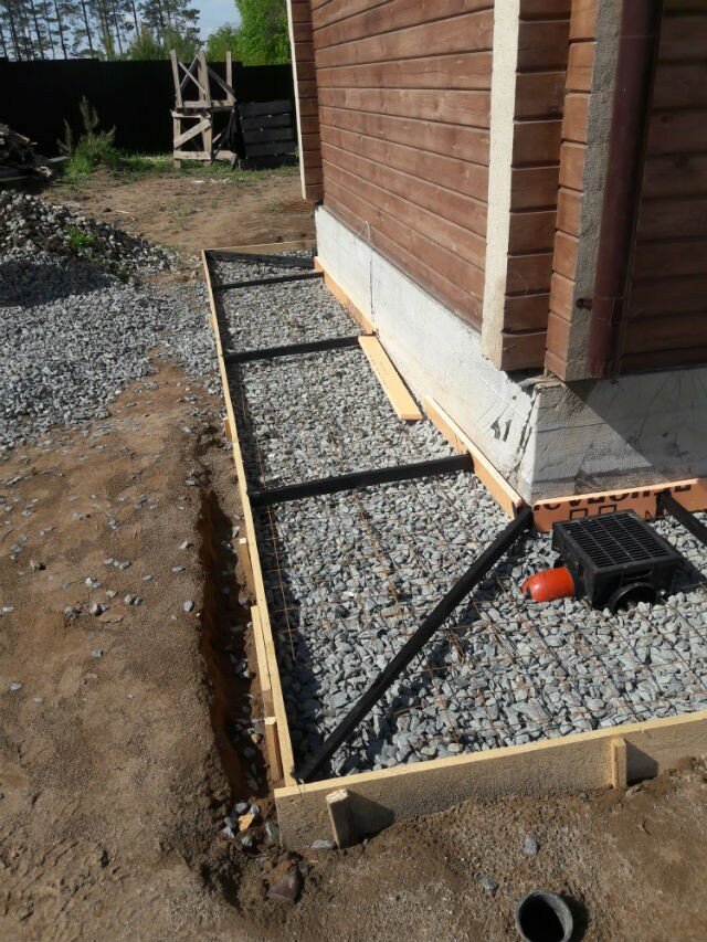 отмостка, отмостка вокруг дома, отмостка в частном доме, правильная отмостка, отмостка дома