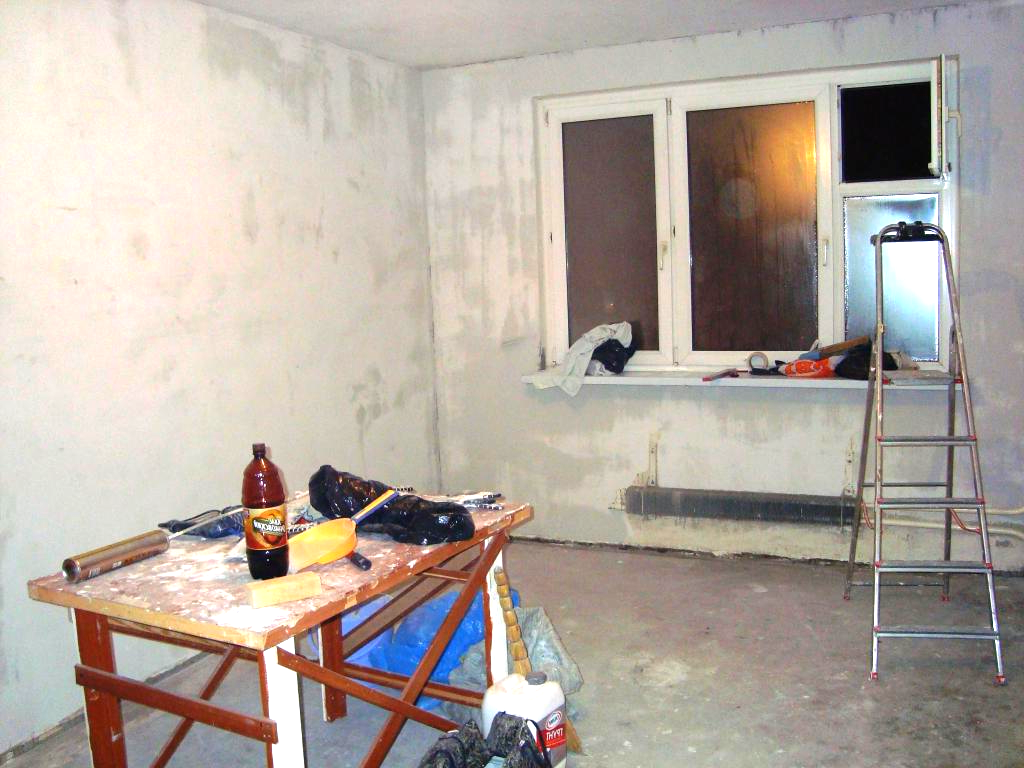 квартира, ремонт, интерьер, подготовка комнаты к ремонту, ремонт квартир