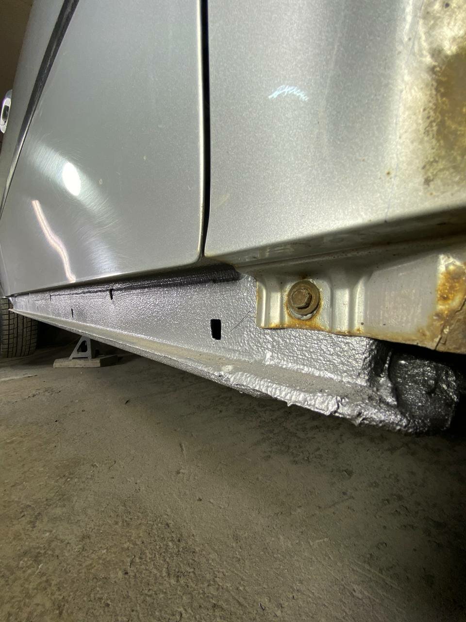 порог автомобиля, пороги, пороги на авто, bmw e34 квадратная труба в пороги, пороги ваз
