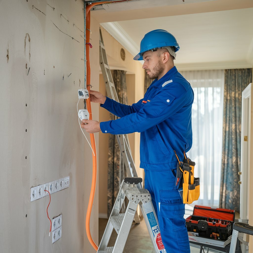 электрик, электромонтажные работы, монтаж электропроводки, работа электрика, услуги электрика