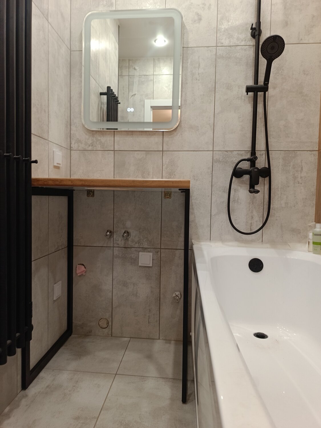 санузел, ванная комната дизайн, ванная комнат, ванная в стиле лофт, квартир