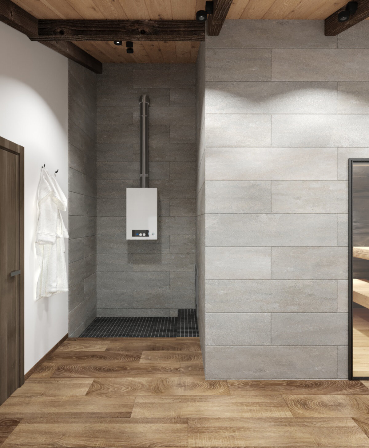 отделка помывочной в бане интерьер, интерьер бани, помывочная в бане интерьер, дизайн бани, загородный дом