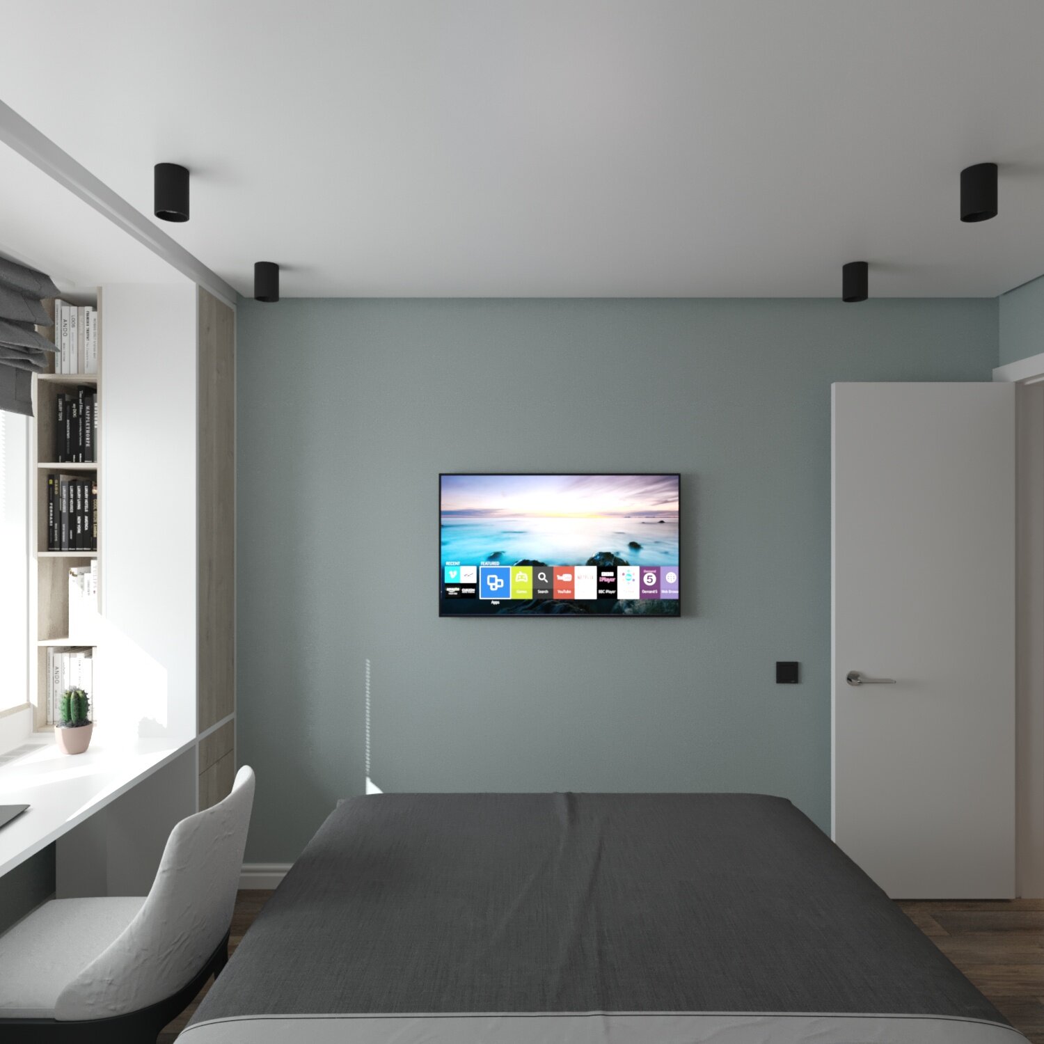 интерьер спальной, спальня в современном стиле 12 кв, интерьер спальни в стиле минимализм, дизайн интерьера спальни, спальни в стиле минимализм