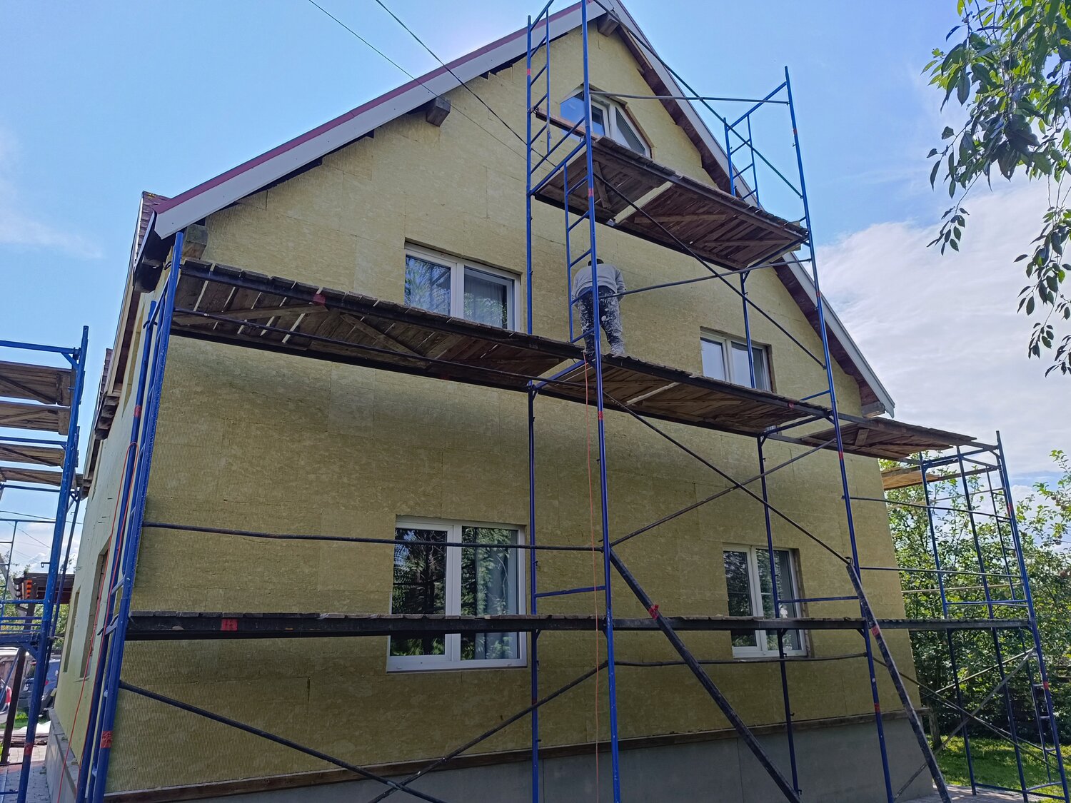 утепление фасада, штукатурка фасада каркасного дома, фасадные работы, утепление фасада дома, фасадная в