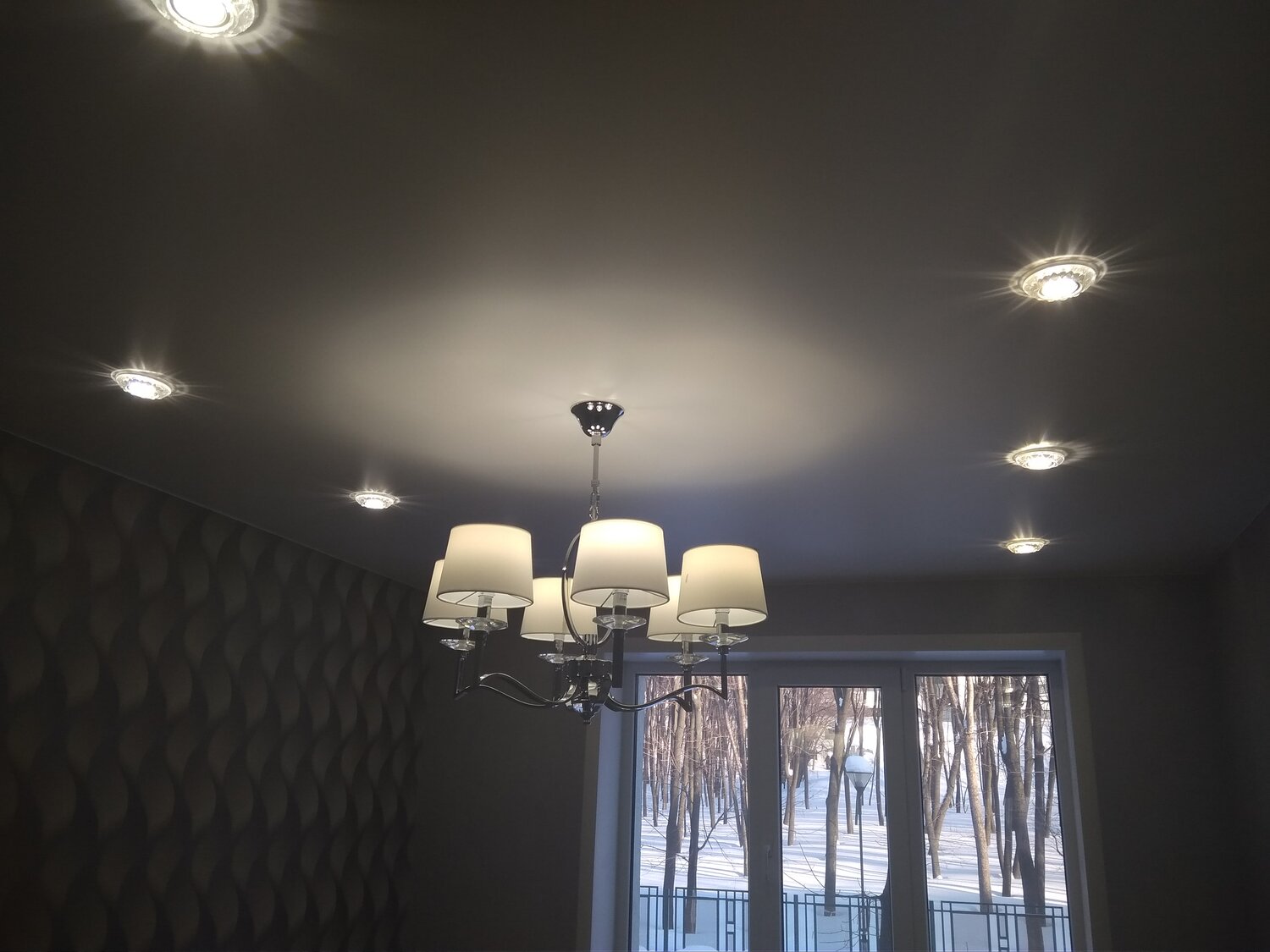 Установка осветительных приборов