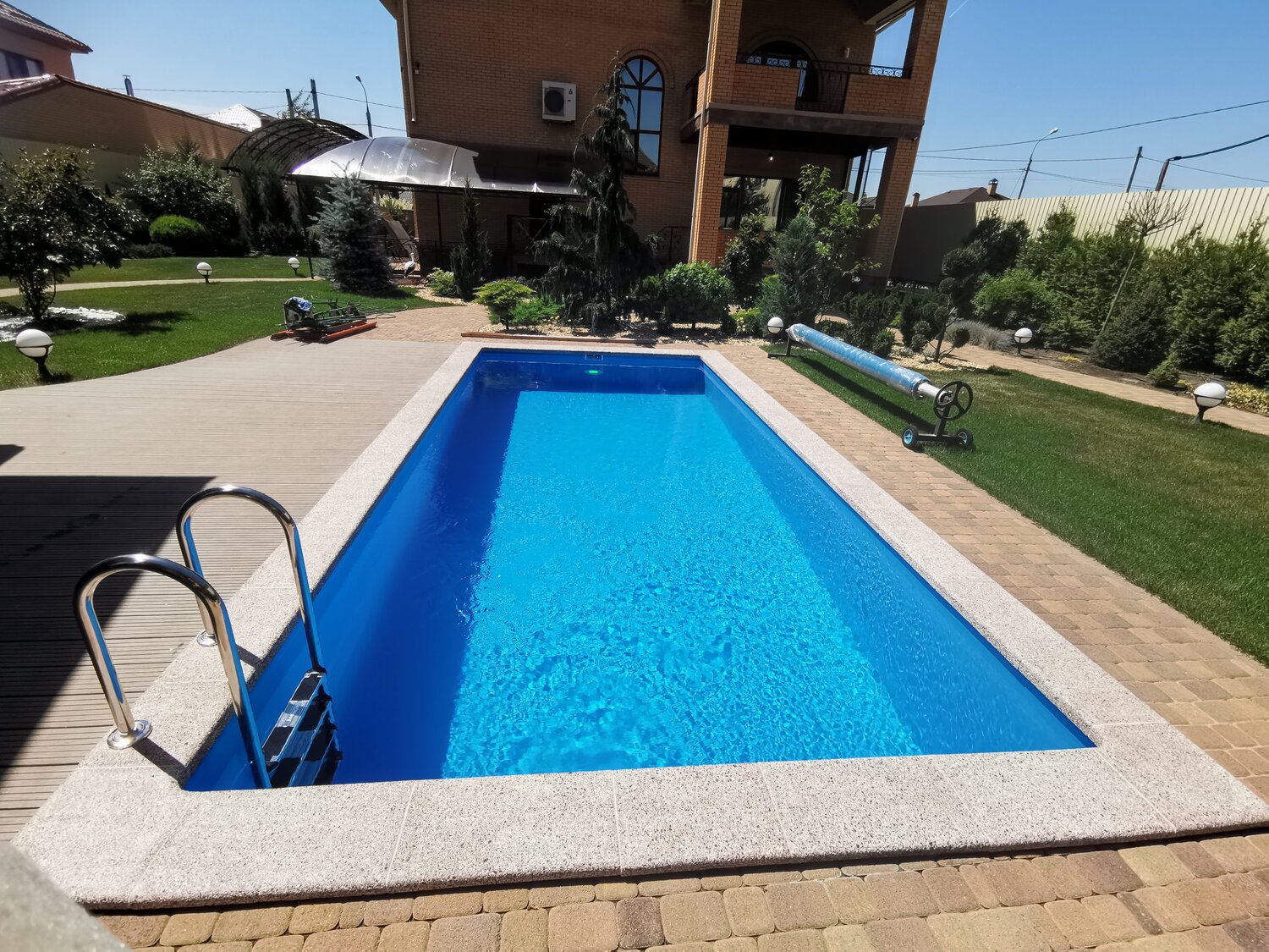бассейн, pool, бассейн 5 на 3 из полипропилена, монтаж бассейна кристалл, swimming pool