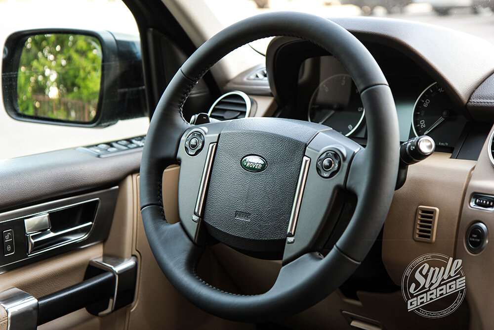 руль рендж ровер спорт 2008, руль land rover freelander 2, перетяжка салона ленд ровер дискавери, руль фрилендер 2, руль freelander 2