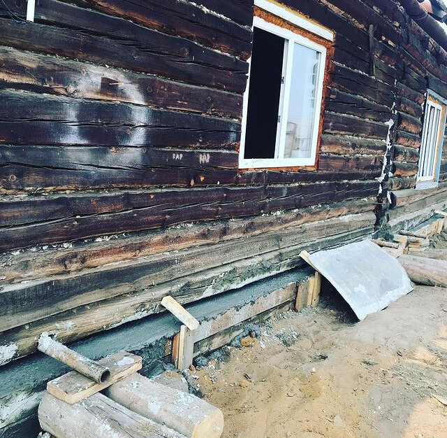 Ремонт фундамента с подъемом домов