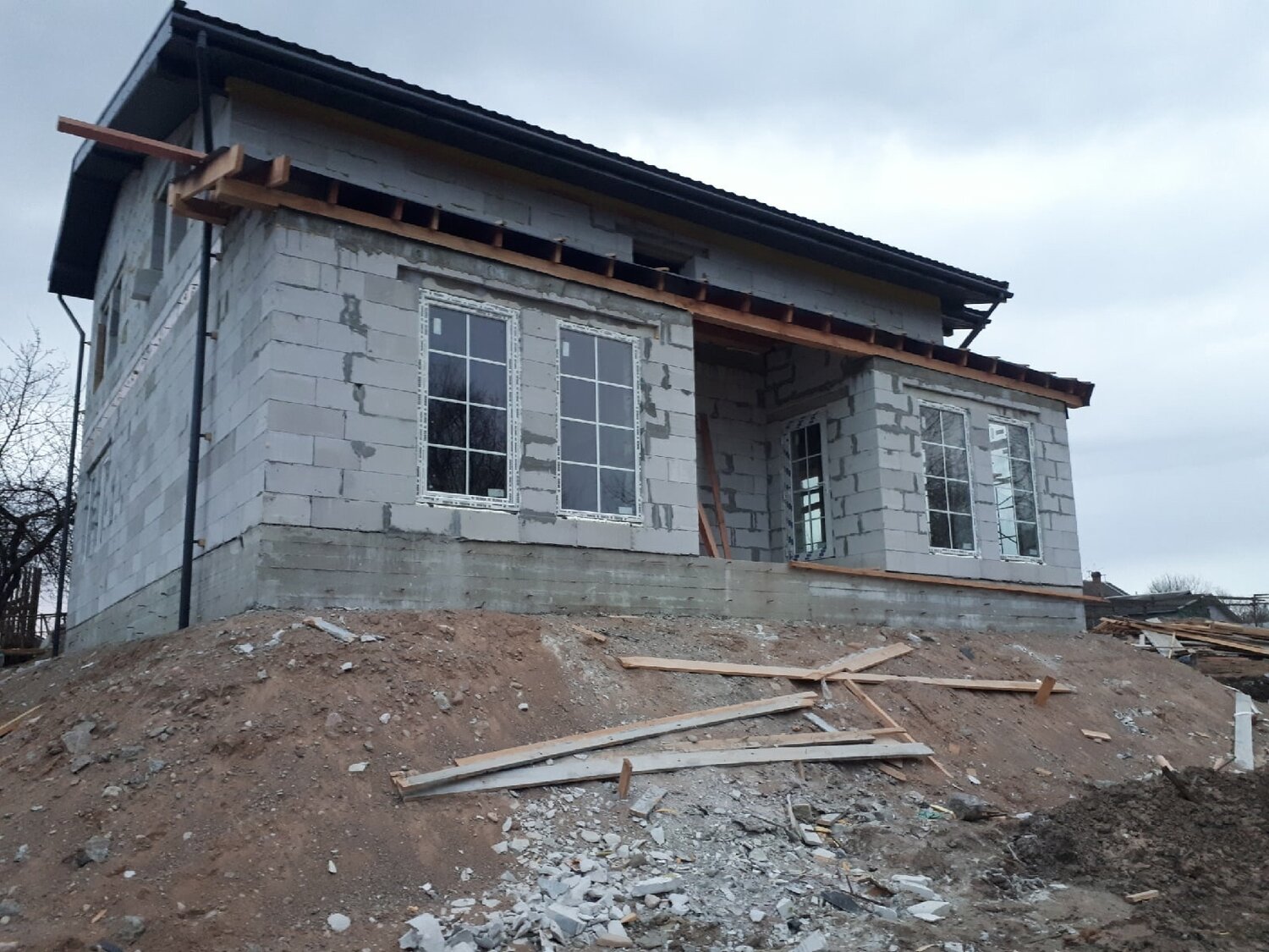 дом, загородный дом, коттедж, коробка дома из газобетона, озерки старая хата старооскольский район