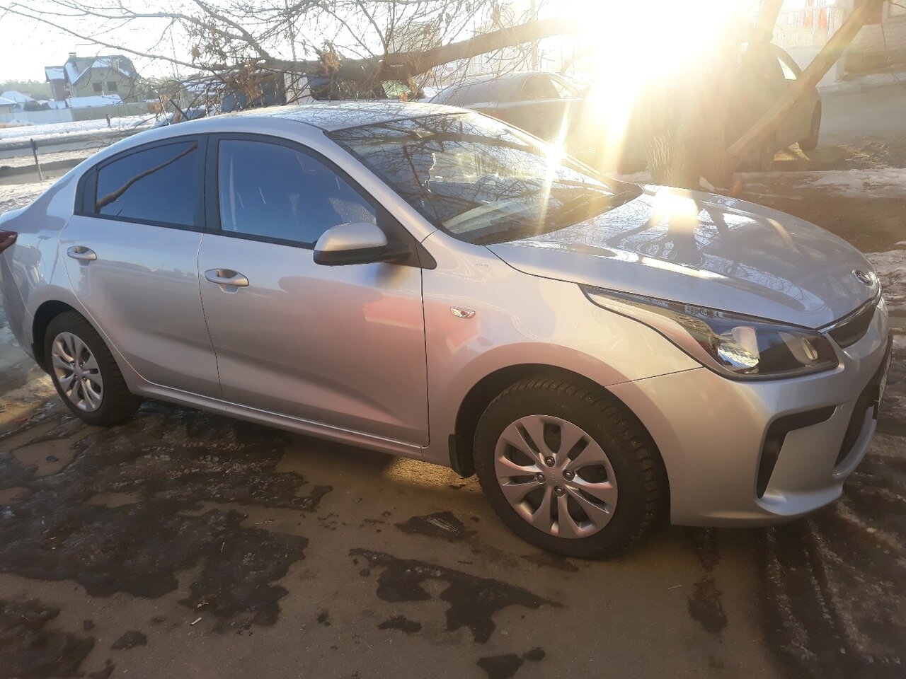 kia rio, kia rio iv, киа рио 4 серебристая тонированная, kia rio 2017 серебристый, kia rio 4