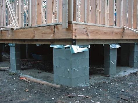 столбчатый фундамент своими руками, столбчатые фундаменты, фундамент из фундаментных блоков 20х20х40, усиление фундамента дома, столбчатый фундамент фбс