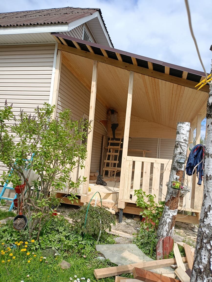 Строительство террасы к дому