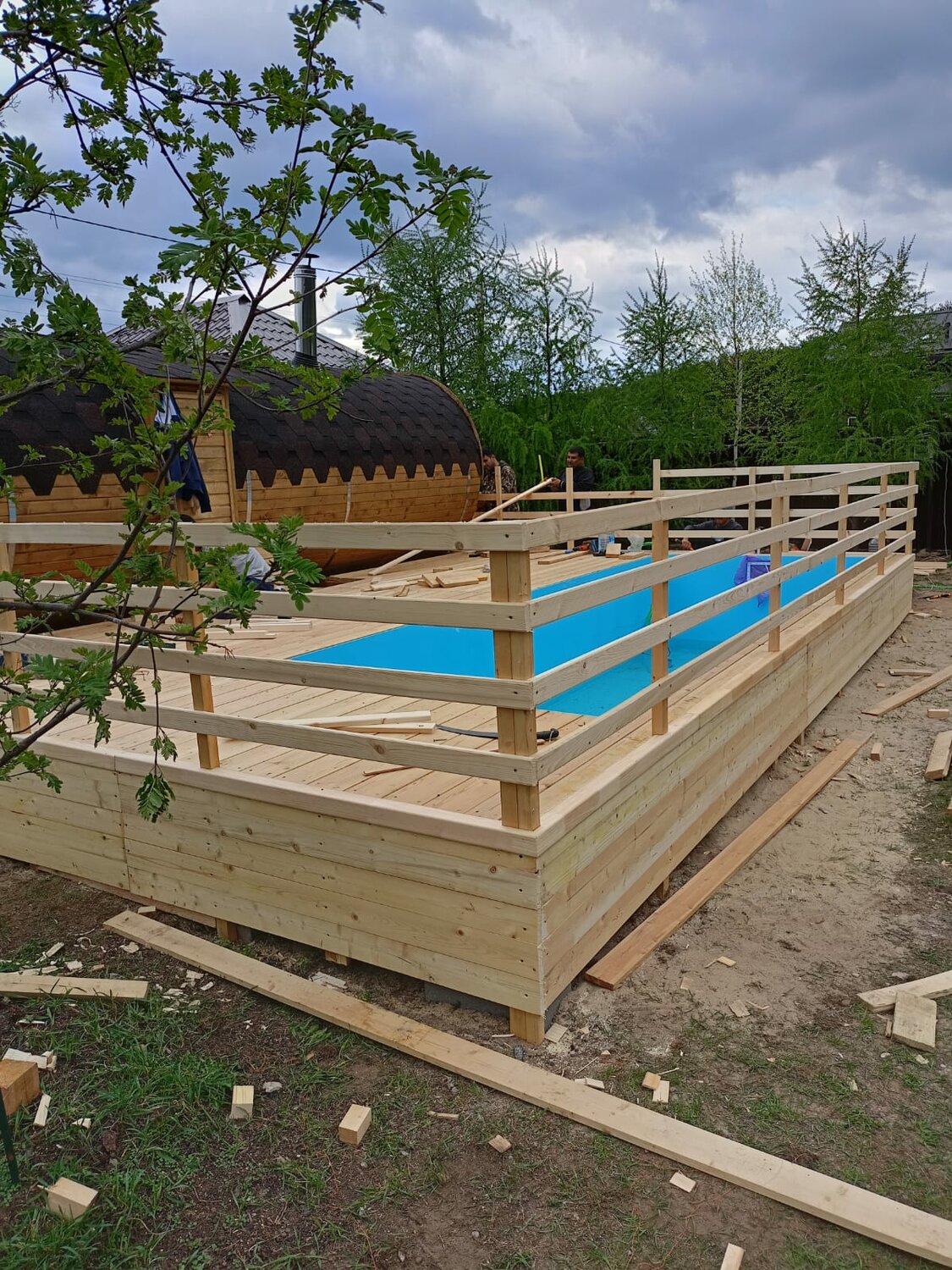 Строительство террасы к дому