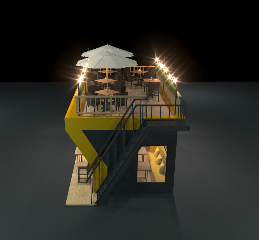 темнота, кабина экскаватора экг 5а, портовый контейнер кафе модель revit, кафе дизайн, контейнер кафе