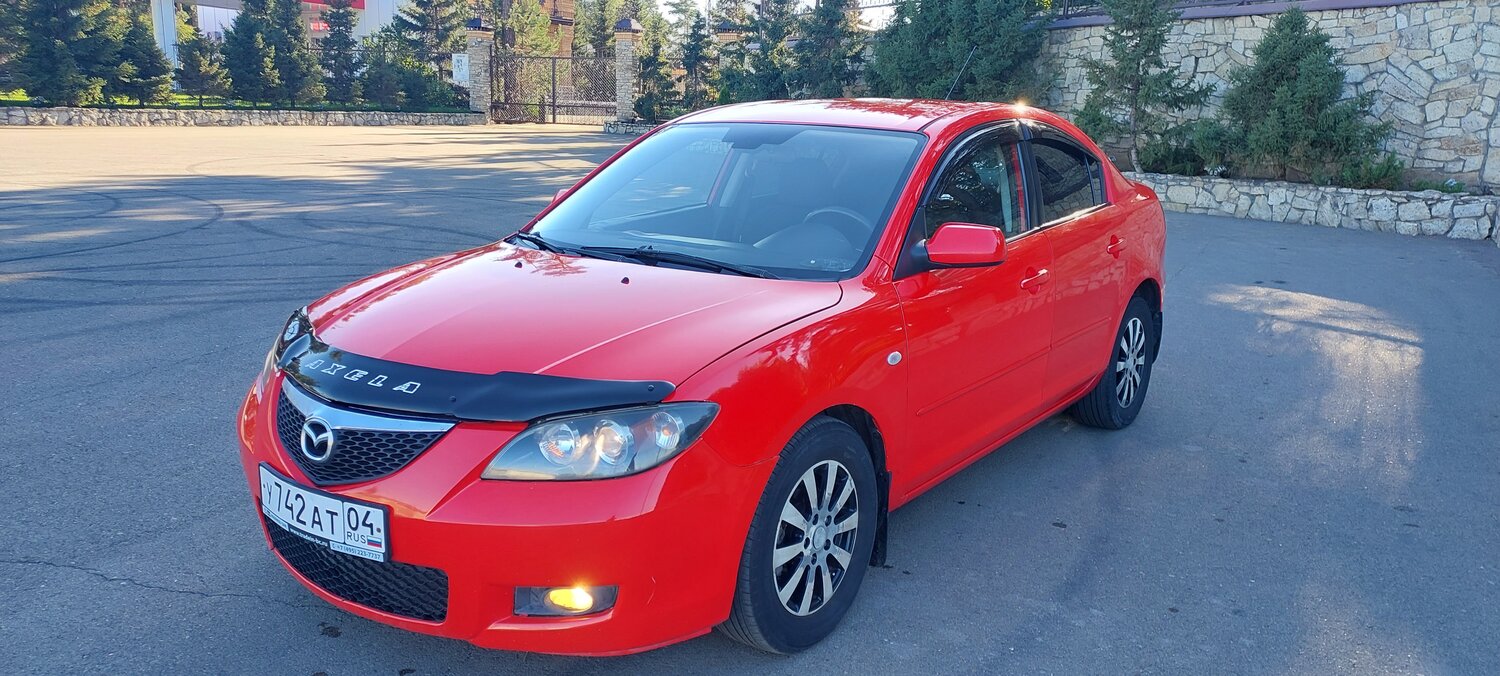 mazda, mazda3, красная мазда 3, mazda mazda 3 2007, Mazda 3 I (BK) Рестайлинг