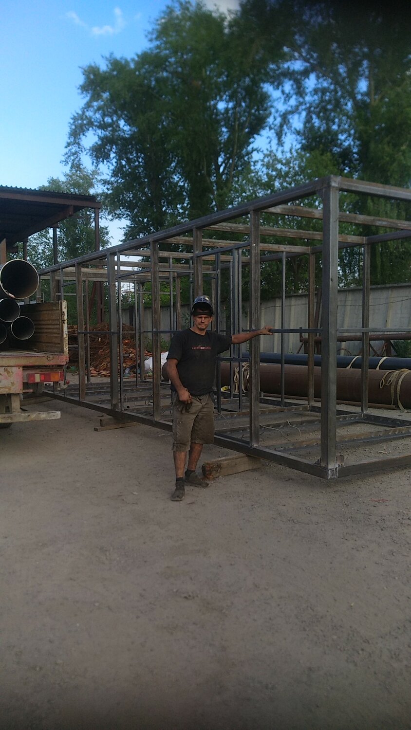 металлический каркас, металлический каркас для гаража, каркас бытовки из металла, сарай из профильной трубы, каркас бытовки