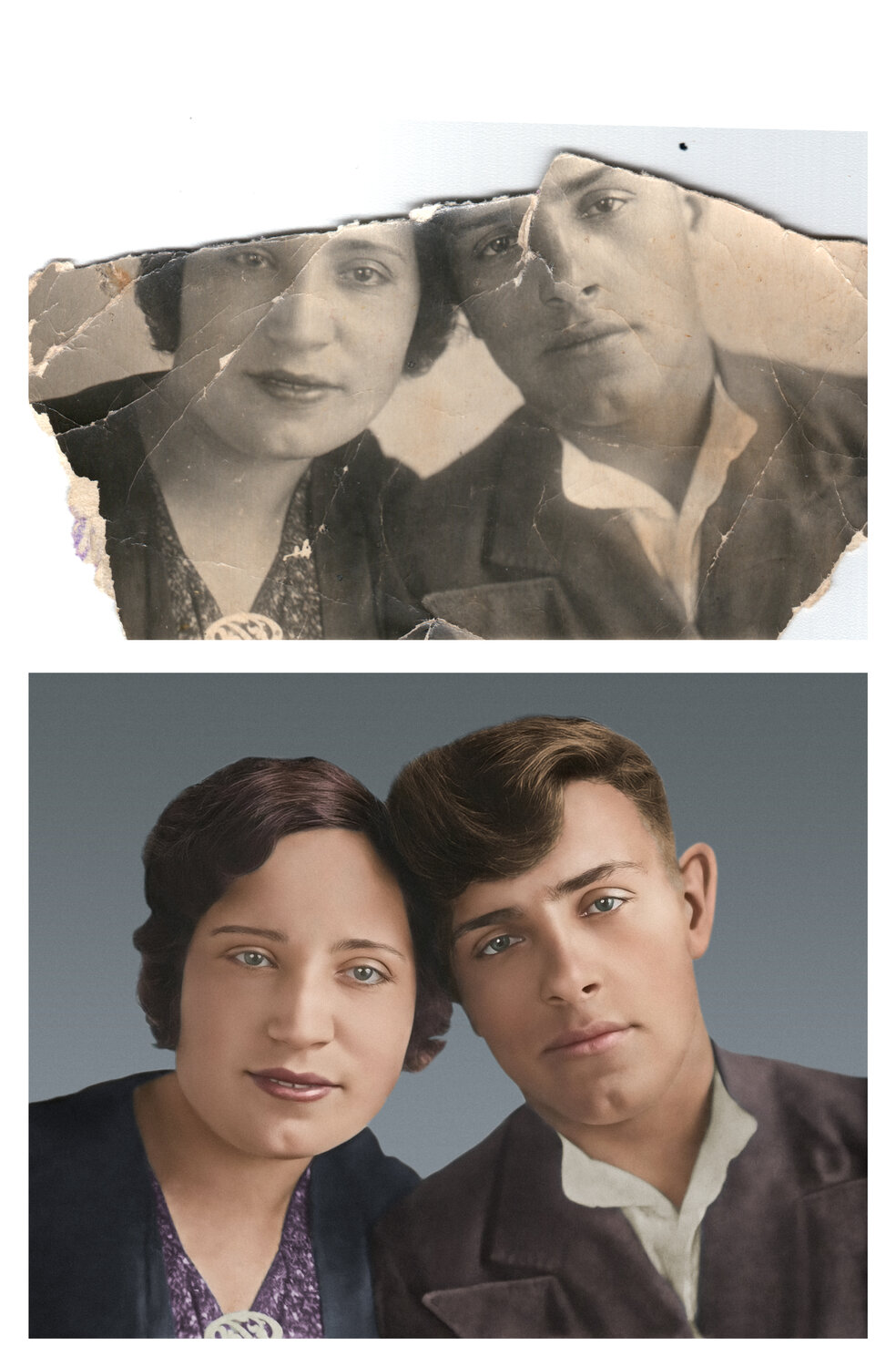 реставрация старых фотографий, восстановление старых фотографий, реставрация фотографий, восстановление фотографий, ретушь лица