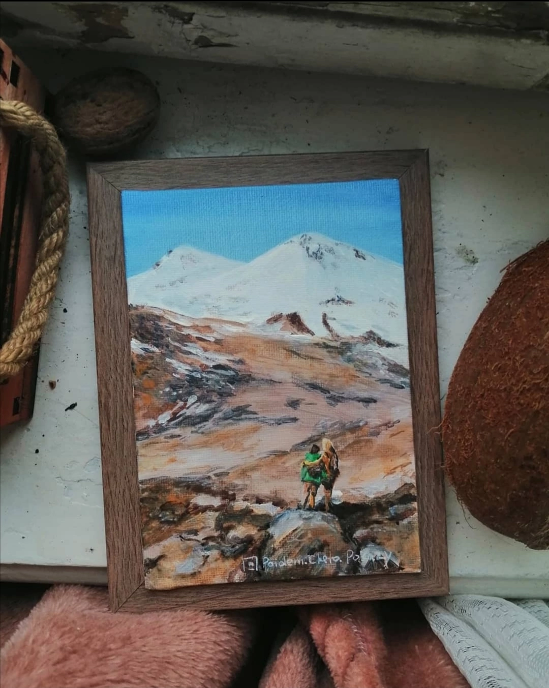 гора арарат картина, картина маслом горы, горы картина, картина эльбрус, картина арарат