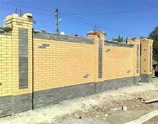 забор из кирпича, кирпичный забор, кирпичные заборы для частного дома, забор с кирпича, красивый кирпичный забор