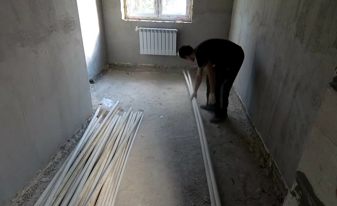 устройство стяжки пола, радиаторы отопления, биметаллические радиаторы отопления, стяжка пола, радиатор биметаллический