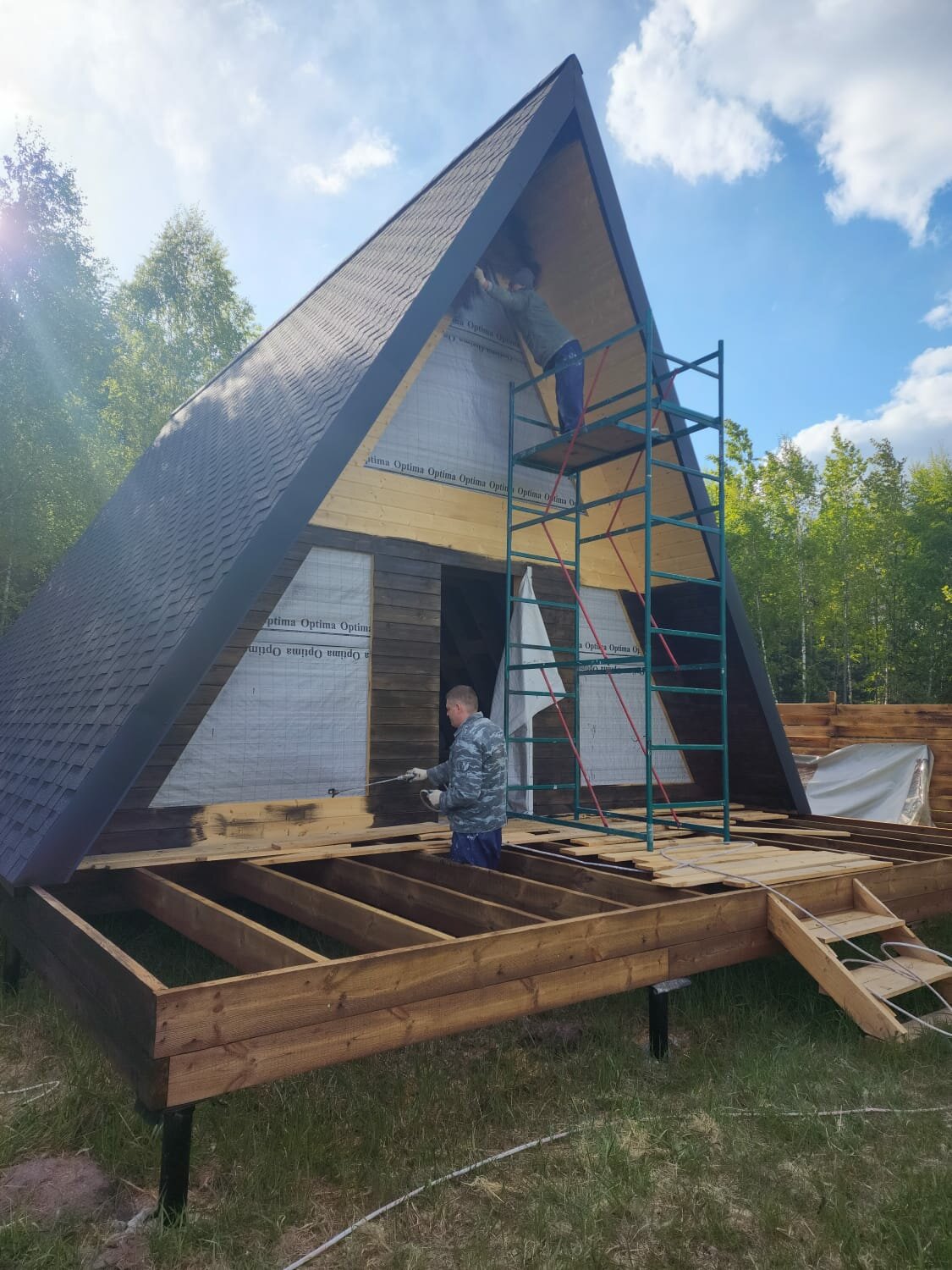 дом шалаш, дом шалаш под ключ, дом шалаш 6 х 6, каркасный дом шалаш, дом шалаш 6 на 6