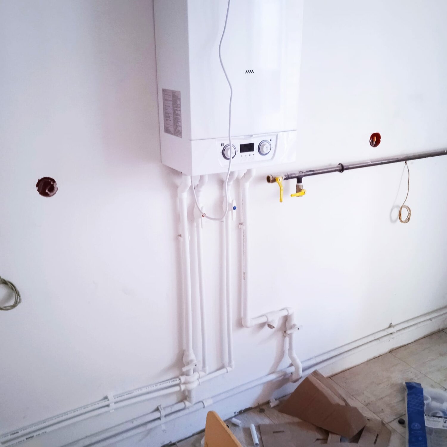 обвязка газового котла, обвязка котла бакси, двухконтурный газовый котел, монтаж котла, обвязка котла