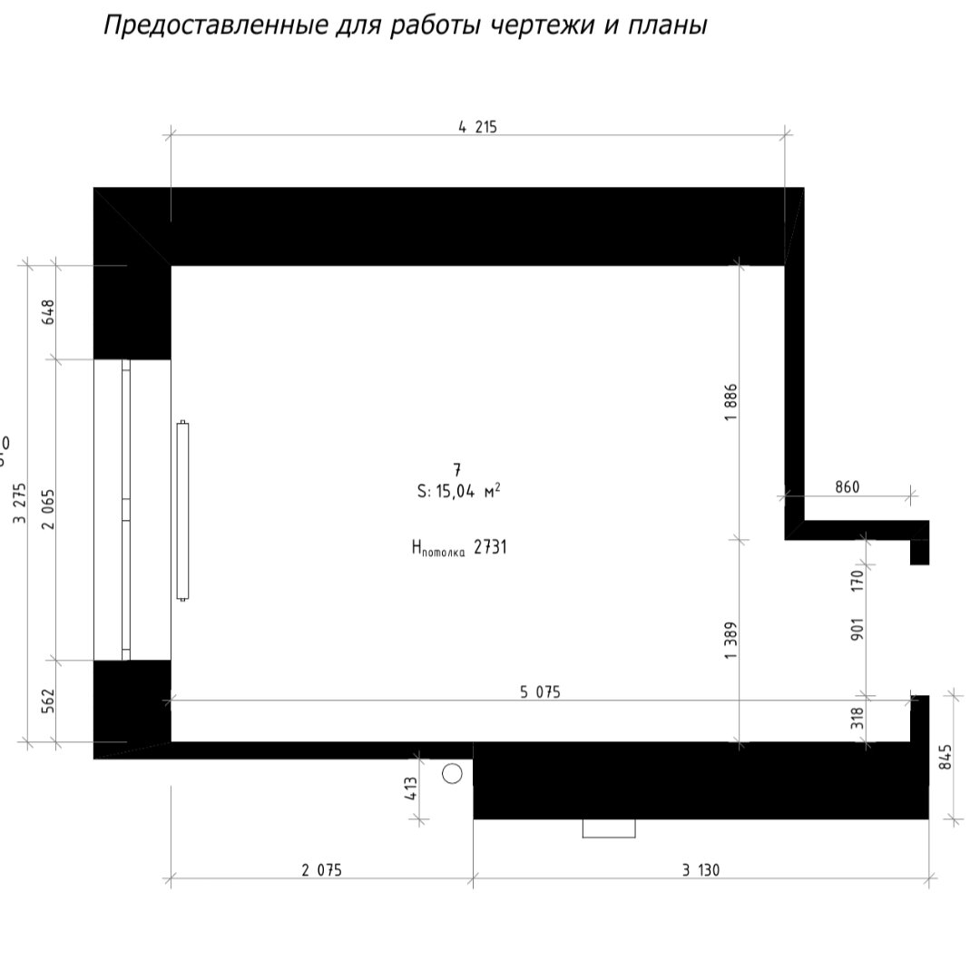 план комнаты, обмерочный чертеж, чертёж комнаты, обмерный план, планировка