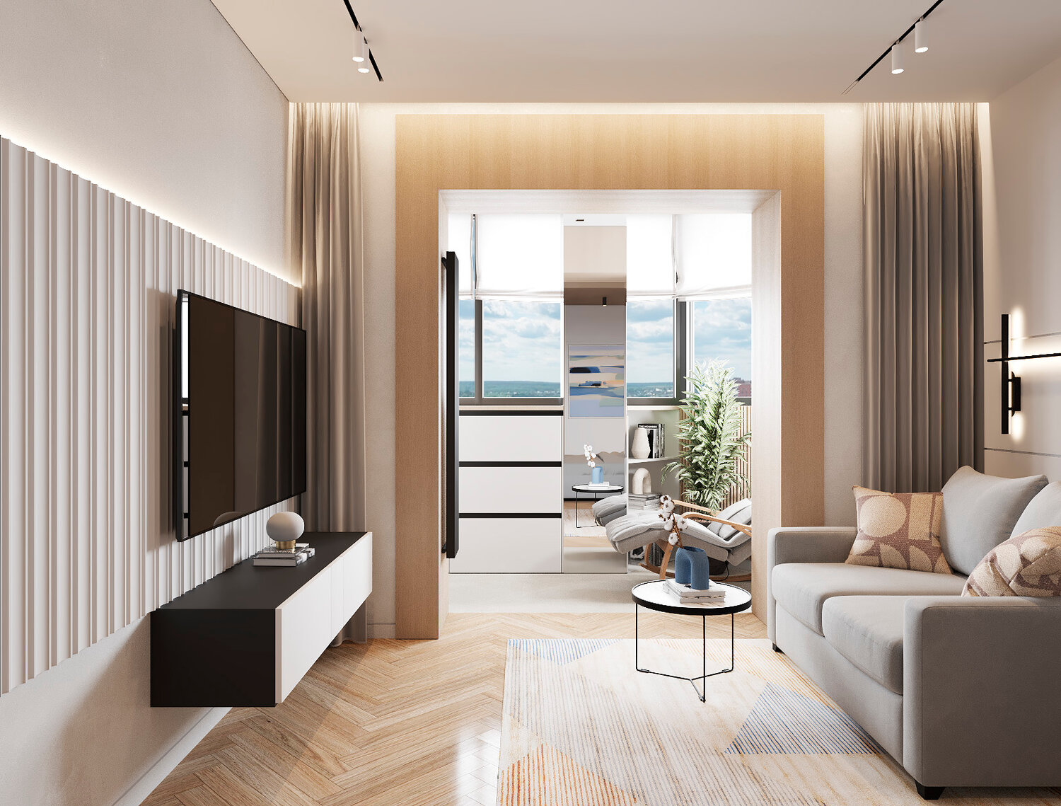 интерьер квартиры в современном, интерьер квартиры в современном стиле, квартира в современном стиле, интерьер квартиры, интерьеры однокомнатных квартир