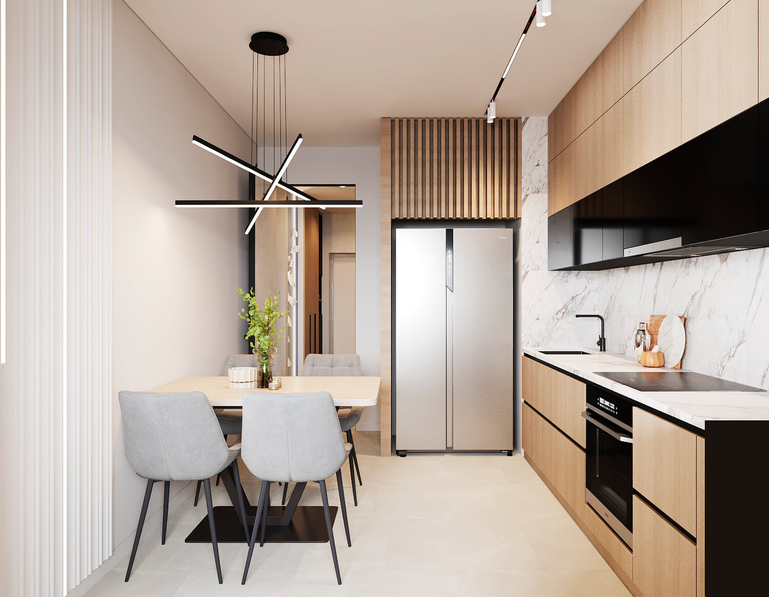 кухня дизайн интерьер, интерьер кухни в стиле минимализм, интерьер кухни, интерьер кухни в квартире, дизайн современной лаконичной кухни