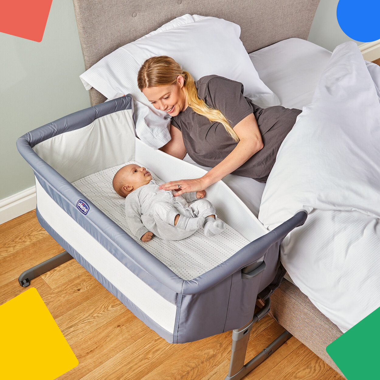 chicco next2me, chicco next2me синяя, кровать приставная для новорожденных, приставная кроватка chicco next2me, кроватка tutti bambini cozee