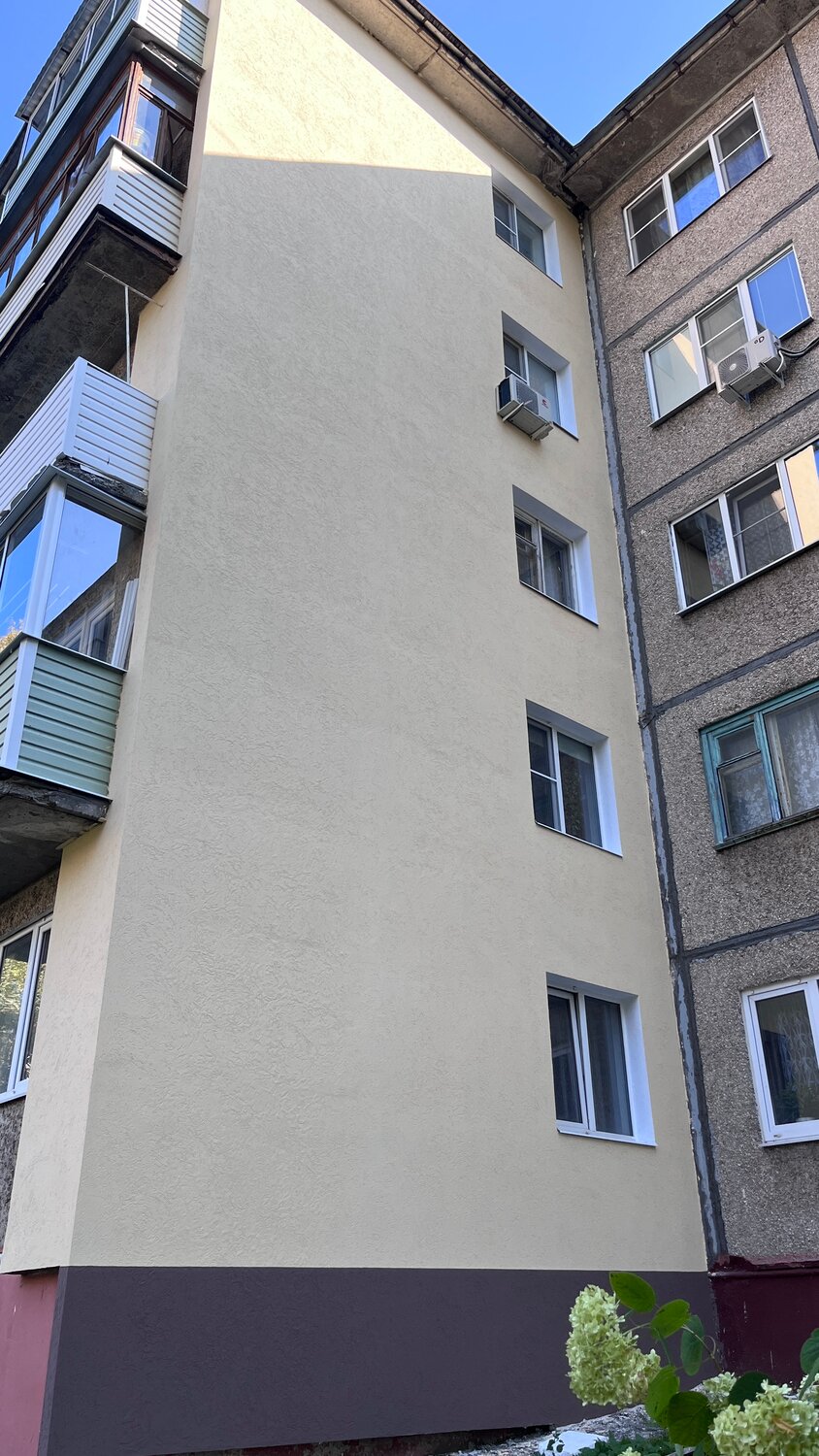 фасад многоквартирного дома, фасад, фасад дома, мокрый фасад, утепление фасада многоквартирного дома