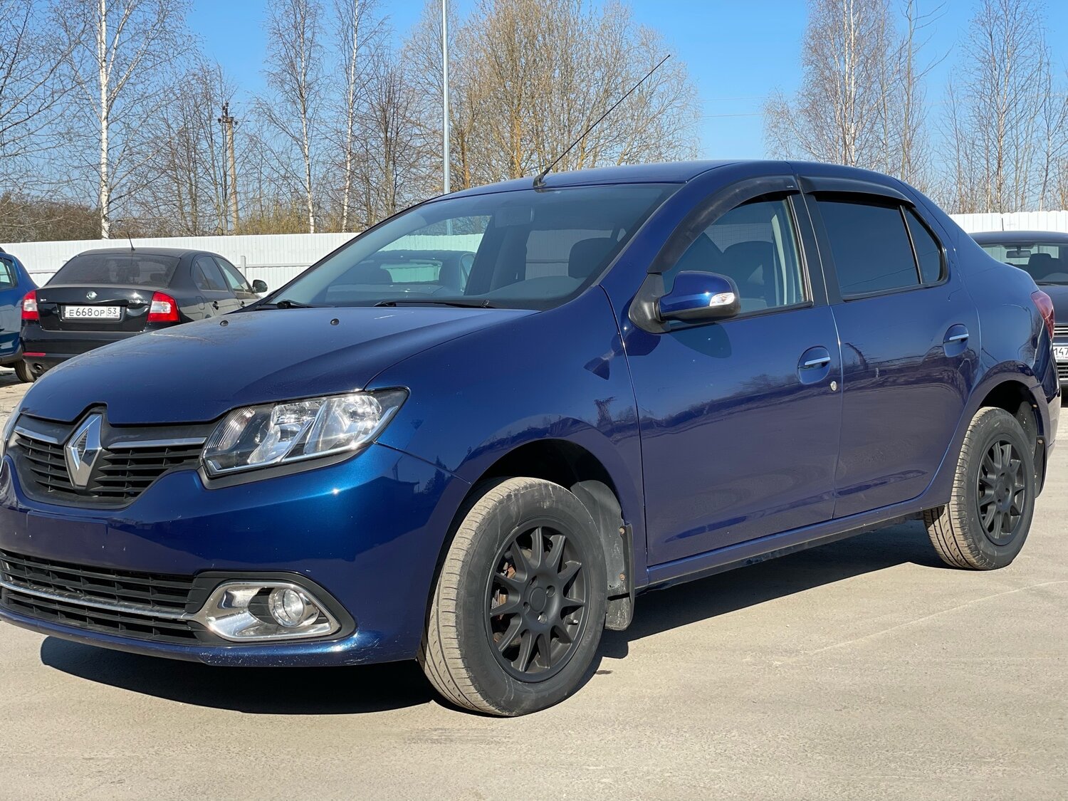 синий рено логан, автотехцентр, автомобиль, рено логан 2017 года, Renault Logan II