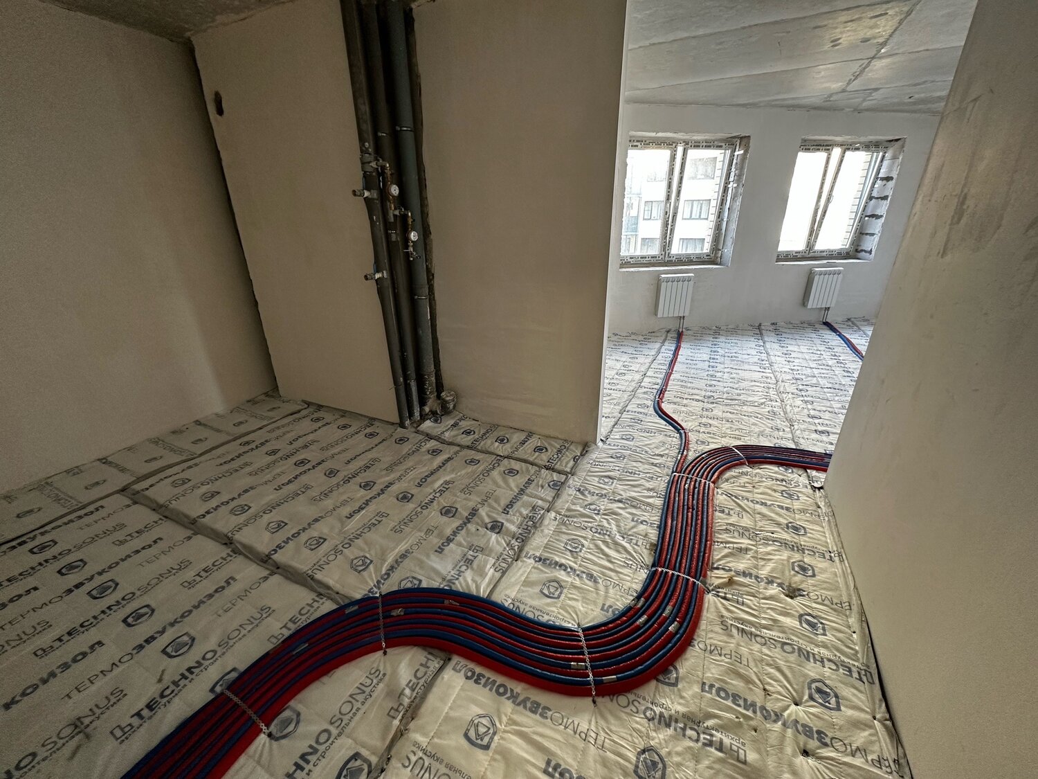 монтаж теплого пола, разводка теплого пола, отопление, теплый пол монтаж, монтаж отопления
