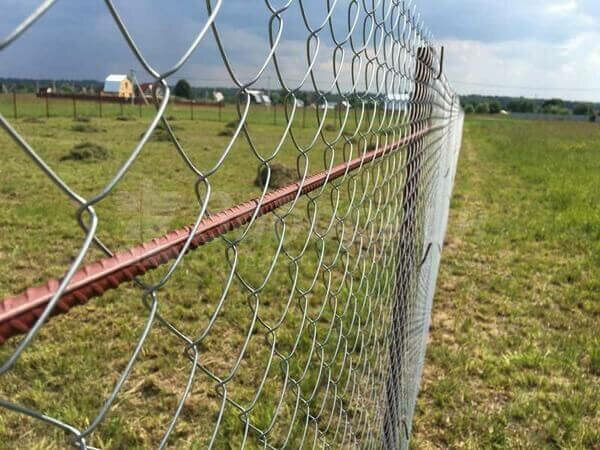 сетка рабица с 2-ой протяжкой арматуры, сетка рабица, сетка рабица для забора, сетка рябица или рабица, забор из сетки рабицы