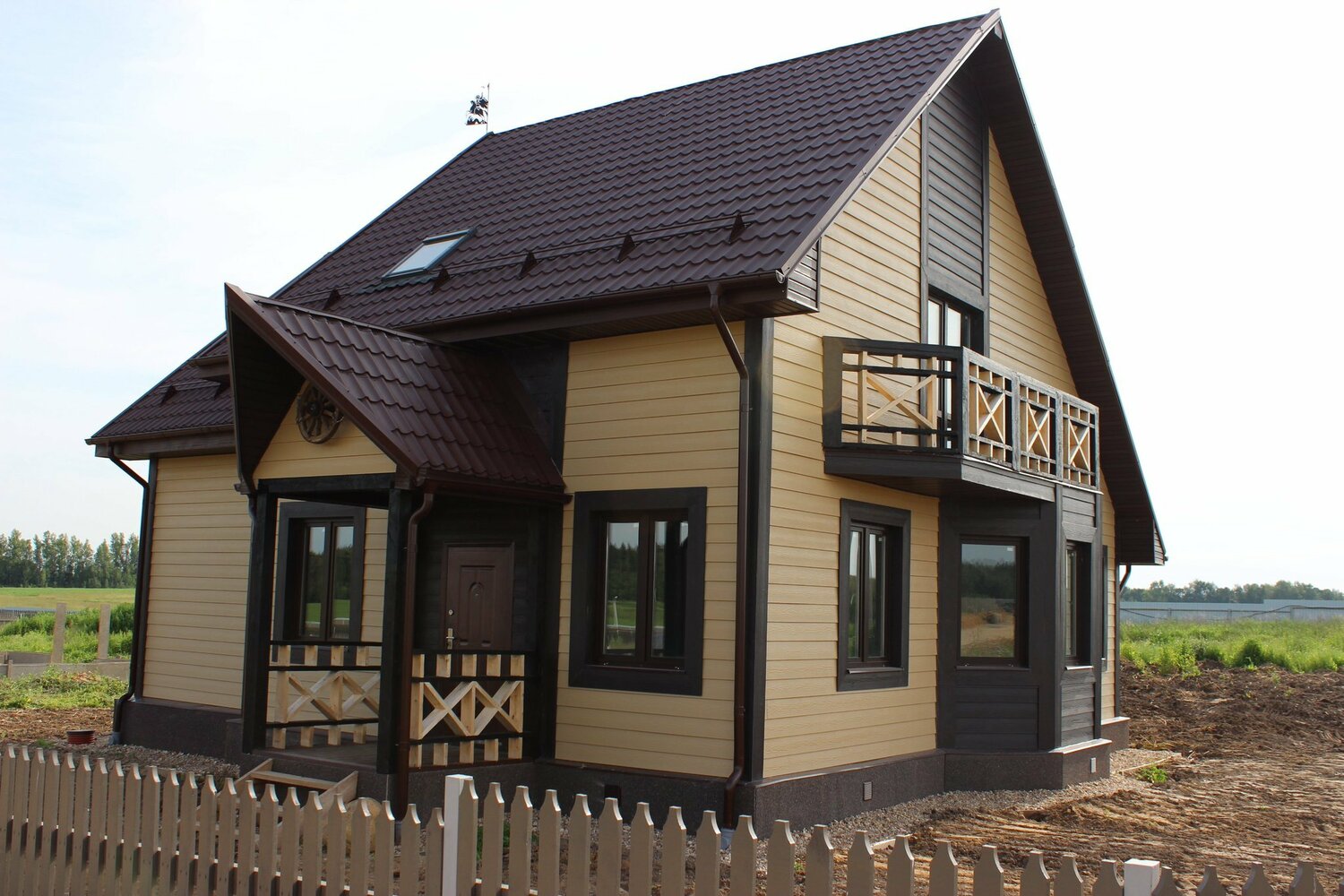 фасад дачного дома, дом загородный, отделка дома сайдингом, дом сайдинг, готовые дома