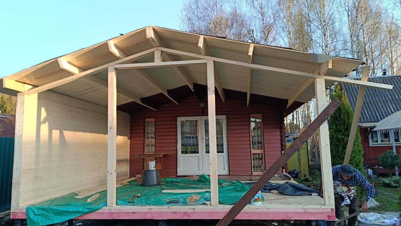 Строительство террасы к дому