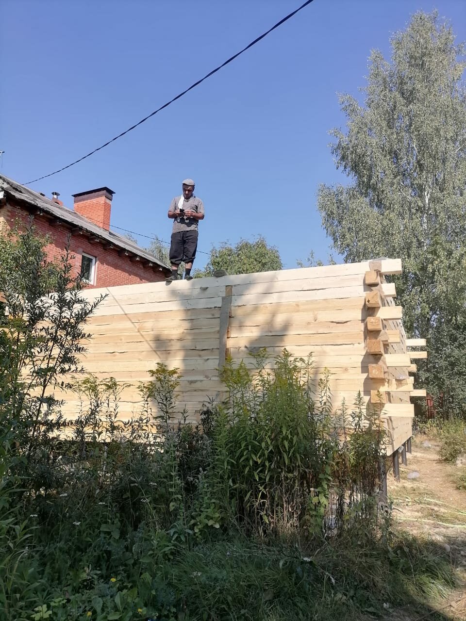 Строительство бани из бруса