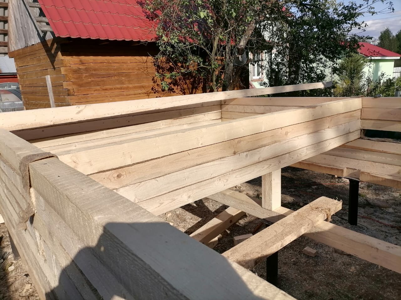 Строительство бани из бруса