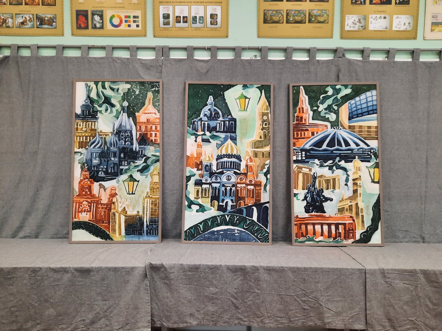 картины, городские пейзажи, благоволин николай николаевич (1941-2003), постеры картины, холст
